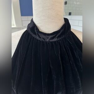 LOFT Black Velvet Top